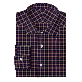 The Poplin in Deep Purple Plaid  Decent Apparel   