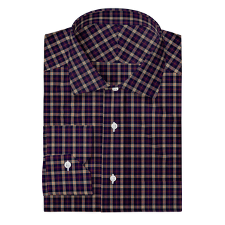 The Poplin in Deep Purple Plaid  Decent Apparel   