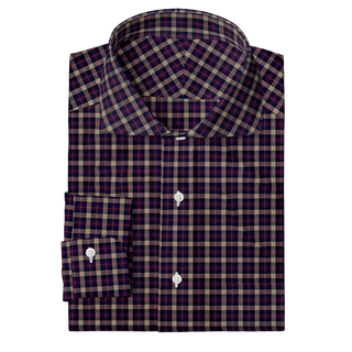 The Poplin in Deep Purple Plaid  Decent Apparel   