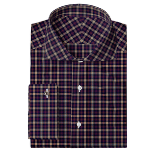 The Poplin in Deep Purple Plaid  Decent Apparel   