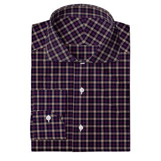 The Poplin in Deep Purple Plaid  Decent Apparel   