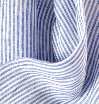The Linen in Navy Blue Stripe  Decent Apparel   