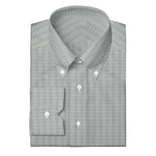 The Stretch Dress Shirt in Grey Glen Check  Decent Apparel Button Down Mitered 