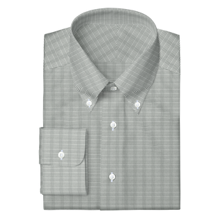 The Stretch Dress Shirt in Grey Glen Check  Decent Apparel Button Down Wide Barrel 