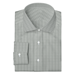 The Stretch Dress Shirt in Grey Glen Check  Decent Apparel   