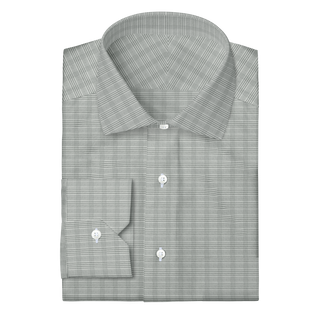 The Stretch Dress Shirt in Grey Glen Check  Decent Apparel   