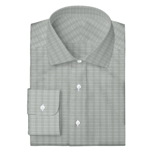 The Stretch Dress Shirt in Grey Glen Check  Decent Apparel   