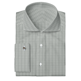 The Stretch Dress Shirt in Grey Glen Check  Decent Apparel   