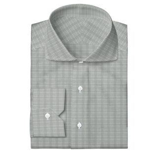 The Stretch Dress Shirt in Grey Glen Check  Decent Apparel   