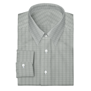The Stretch Dress Shirt in Grey Glen Check  Decent Apparel Forward Point Barrel 