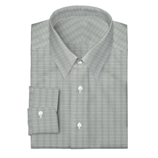 The Stretch Dress Shirt in Grey Glen Check  Decent Apparel   