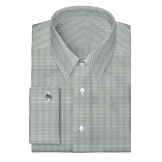 The Stretch Dress Shirt in Grey Glen Check  Decent Apparel   