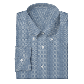 The Knit Dress Shirt in Light Blue Pattern  Decent Apparel Button Down Barrel 