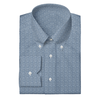 The Knit Dress Shirt in Light Blue Pattern  Decent Apparel Button Down Mitered 