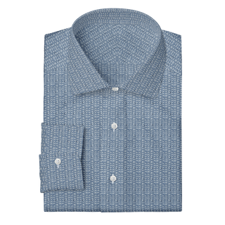 The Knit Dress Shirt  Decent Apparel Light Blue Pattern Classic Spread Barrel