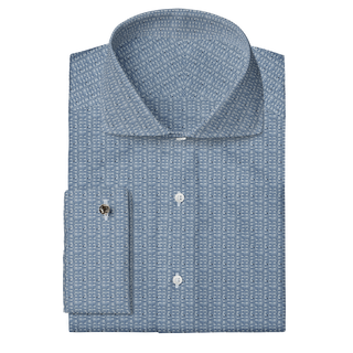 The Knit Dress Shirt  Decent Apparel Light Blue Pattern Cutaway Classic French