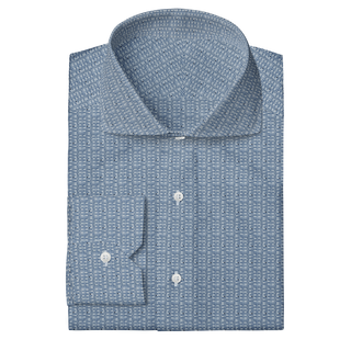 The Knit Dress Shirt  Decent Apparel Light Blue Pattern Cutaway Mitered
