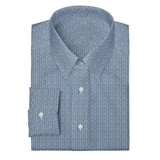The Knit Dress Shirt in Light Blue Pattern  Decent Apparel Forward Point Barrel 