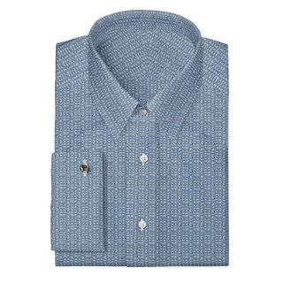 The Knit Dress Shirt  Decent Apparel Light Blue Pattern Forward Point Classic French