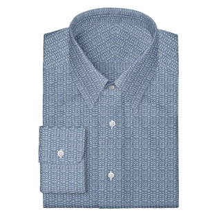 The Knit Dress Shirt in Light Blue Pattern  Decent Apparel Forward Point Wide Barrel 
