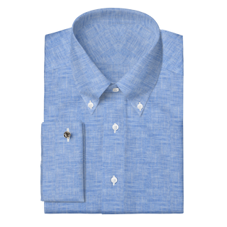 The Linen in Carolina Blue  Decent Apparel Button Down Classic French 
