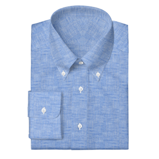 The Linen in Carolina Blue  Decent Apparel Button Down Wide Barrel 