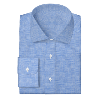 The Linen in Carolina Blue  Decent Apparel Classic Spread Wide Barrel 