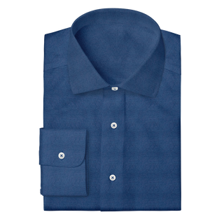 The Brushed Flannel in Navy  Decent Apparel Classic Spread Wide Barrel 
