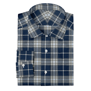 The Plaid Flannel in Navy & Grey  Decent Apparel   