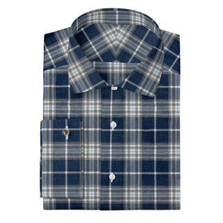 The Plaid Flannel in Navy & Grey  Decent Apparel   