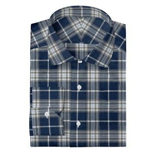 The Plaid Flannel in Navy & Grey  Decent Apparel   