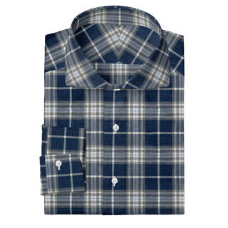 The Plaid Flannel in Navy & Grey  Decent Apparel   