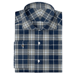 The Plaid Flannel in Navy & Grey  Decent Apparel   