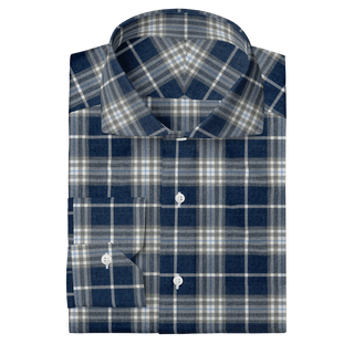 The Plaid Flannel in Navy & Grey  Decent Apparel   