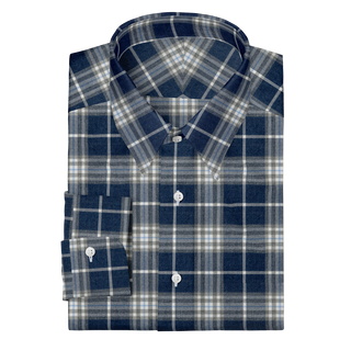 The Plaid Flannel in Navy & Grey  Decent Apparel   