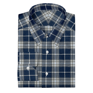 The Plaid Flannel in Navy & Grey  Decent Apparel   