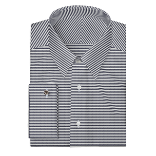 The Oxford in Navy Horizontal Stripe  Decent Apparel Forward Point Classic French 