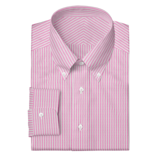 The Linen in Pink Stripe  Decent Apparel Button Down Barrel 