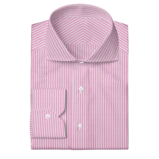 The Linen in Pink Stripe  Decent Apparel Cutaway Mitered 