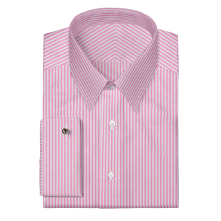 The Linen  Decent Apparel Pink Stripe Forward Point Classic French