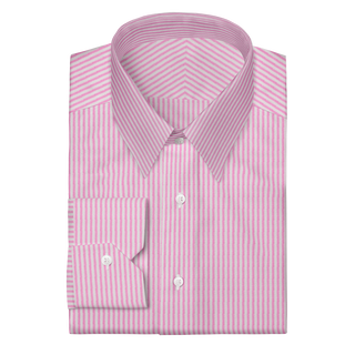 The Linen in Pink Stripe  Decent Apparel Forward Point Mitered 