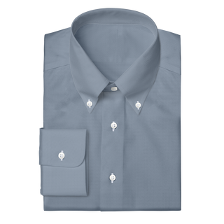 The Poplin in Blue Pinpoint  Decent Apparel Button Down Wide Barrel 