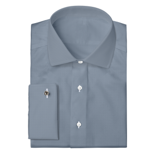 The Poplin in Blue Pinpoint  Decent Apparel Classic Spread Classic French 