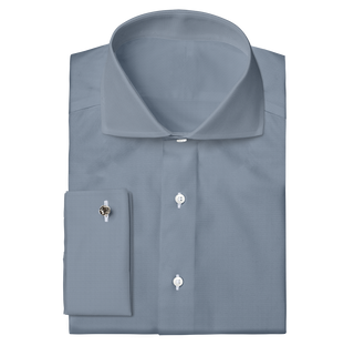 The Poplin in Blue Pinpoint  Decent Apparel Cutaway Classic French 