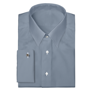 The Poplin in Blue Pinpoint  Decent Apparel Forward Point Classic French 