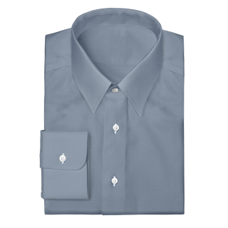 The Poplin in Blue Pinpoint  Decent Apparel Forward Point Wide Barrel 