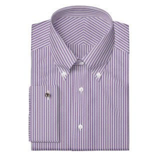The Linen in Purple Stripe  Decent Apparel Button Down Classic French 
