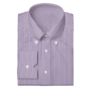 The Linen in Purple Stripe  Decent Apparel Button Down Mitered 