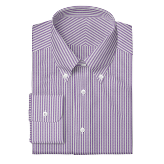 The Linen in Purple Stripe  Decent Apparel Button Down Wide Barrel 