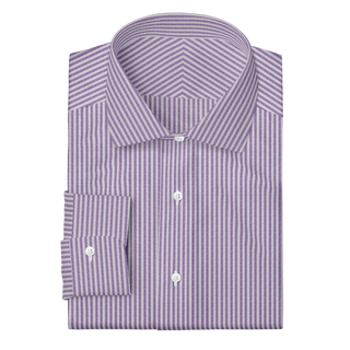 The Linen in Purple Stripe  Decent Apparel Classic Spread Barrel 